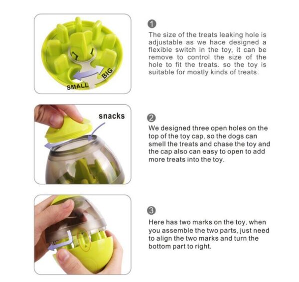 interactive food dispensing dog toy